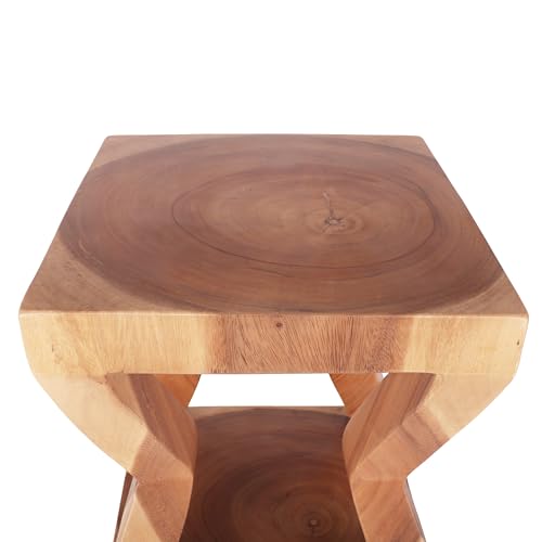 Rutledge & King Wooden End Table - Unique Wooden Side Table - Mid Century Side Table - Saur Wood Decor - Small Accent Table - Mid Century Modern - color: Natural, style: Barnett