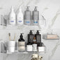 Acrylic Shower Shelves 3 Pack, Clear Adhesive Shower Caddy Organizer, Rustproof No Drill Wall Mount Bathroom & Kitchen Storage Rack - color: Clear