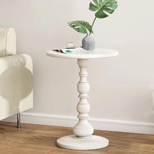 Pedestal White Metal Side Table, Sofa Coffee Table, Small TV Tray Table for The Sofa In the Living Room and Bedroom, Mini Coffee Table is Lightweight and Convenient to Move, 20.47 (H) *13.77 (W) - color: 1pcs - White Upgrade Iron Table