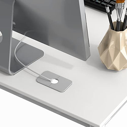 SHW Mission 55 x 60 Inches L-Shape Home Office Computer Desk, White - color: White, size: 55-Inch L-Shaped