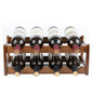 Bamboo Wine Rack, Walnut Finish 2-Tier Freestanding Storage Shelf, Holds 8 Bottles, Space Saving Countertop Cabinet Organizer for Basement, Kitchen, Pantry, Dining Room, Bar - color: 8 Bottles Walnut
