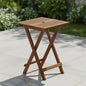 Furinno TIOMAN Folding Outdoor Side Table, Patio End Table, Portable Wood Coffee Table for Balcony, Garden, Porch, Teak Oil Finish, Light Wood - size: 20.1"D x 20.1"W