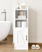Narrow Bathroom Storage Cabinet with Door & Adjustable Shelf, 9.8" W Slim Storage Cabinet for Small Spaces, Skinny Toilet Paper Cabinet, 9.8" W × 7.9" D × 29.5" H, White - size: 1 Door