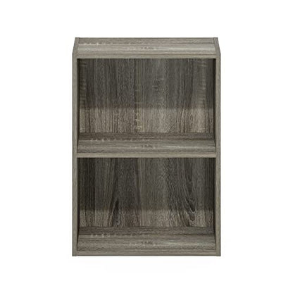 Furinno Luder Bookcase / Book / Storage, French Oak - color: French Oak, size: 2-Tier, 9 x 16 x 21