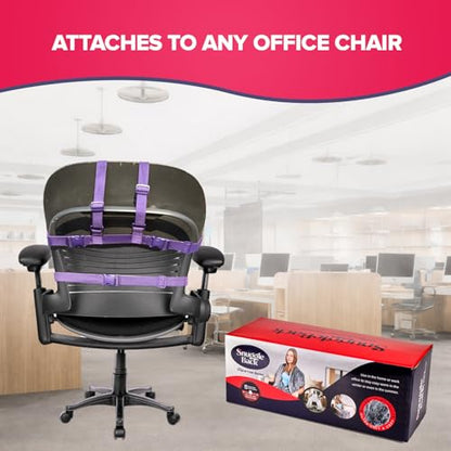 The Original Office Chair Blanket by SnuggleBack; Cozy Comfy Office Desk Chair Wrap Attaches for Hands-Free Warmth. Stay Warm In The Winter or Summer. (Blue Pattern Fleece) - color: Blue Pattern Fleece
