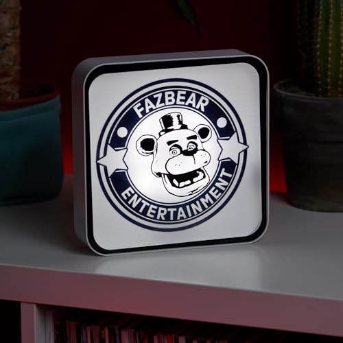 Numskull Official Five Nights at Freddy's Desk Lamp Wall Light for Bedroom, Office, Home, Study, Work - Perspex Material - Official FNAF Merchandise - color: FNAF