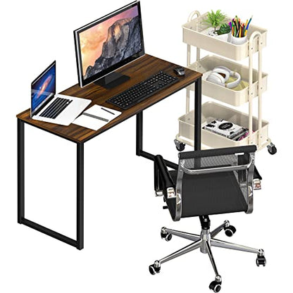 SHW Mission 32-Inch Home Office Computer Desk, Walnut - color: Walnut, size: 32-Inch