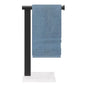 Stainless Steel L-Shaped Hand Towel Holder, SUS304 Bathroom Towel Rack with Thickened Base for Countertop Vanity (Matte Black, Square Base) - color: Matte Black