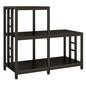 METYERRY 5-Tier Mini Fridge Stand, Bakers Rack with Storage,Multi-Purpose Microwave Stand,Mini Fridge Cabinet,Mini Fridge Shelf for Office,Kitchen,Living Room,Coffee Bar,Black - color: Black