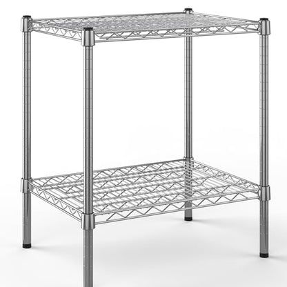 18" Deep x 24" Wide x 27" Height Wire Shelving Kit | 2-Tier | NSF Commercial Storage Rack Unit - size: 18" Deep x 24" Wide