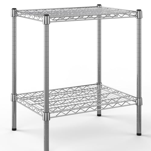 18" Deep x 24" Wide x 27" Height Wire Shelving Kit | 2-Tier | NSF Commercial Storage Rack Unit - size: 18" Deep x 24" Wide