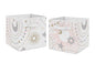 Sweet Jojo Designs Set of 2 Collapsible Fabric Storage Cubes (Star and Moon) for Girls, Baby, Kids, Childrens Foldable Bins Organizer Boxes Toys (Pink & Grey, Celestial Sky, Stars, Moons, Shabby Chic) - color: Pink Celestial