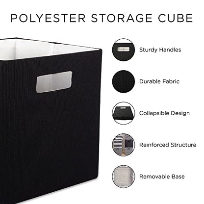 DII Collapsible Polyester Storage Cube, Solid, Lightweight and Durable, Large Square, 13x13x13, Lemongrass - color: Lemongrass, size: Large Square, 13x13x13"