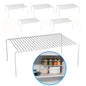 6Pack Cabinet Storage Shelf Rack, 15.7''L x 9.4''W x 5.9''H, White | Spice Rack, Rustproof Metal Wire Kitchen Counter Organizers and Storage, for Cabinet, Plate, Dish, Pantry, Bathroom, Fridge - size: 6Pack-White-15.7 x 9.4 inch