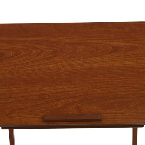 Modern C-Shaped End Table, 2 Tier Sofa Side Table with Wheels and Adjustable Desktop Small TV Tray Tables for Living Room Bedroom Apartment (Walnut, 60cm) - color: Walnut, size: 60cm