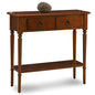 Leick Home Coastal Console Table, Solid Wood, with Drawer and Shelf, for Entryways, Hallways, and Living Rooms, Pecan Brown, 20027-PC - color: Pecan, size: 1 Drawer