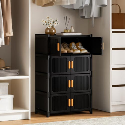 5-Tier Shoe Cabinet, 20-Pair Storage for Entryway | Adjustable Shelves, Waterproof PP, Easy To Clean - size: 5-Tier