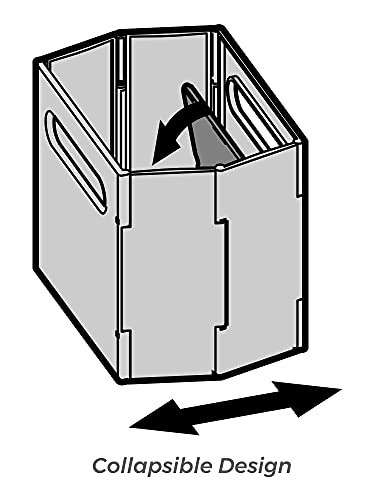 ClosetMaid 5437 Collapsible Mini Storage Bin with Two Handles, 2-Pack, Natural Linen - color: Natural Linen