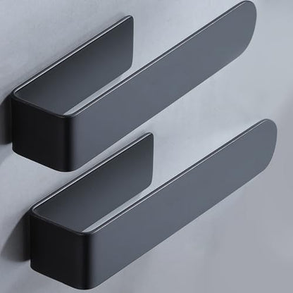 Taozun Black Towel Bar 2 Pack Hand Towel Holder Stainless Steel Towel Rail | Hand Towel Rack, Self Adhesive, Easy Peel & Stick, For Bathroom Kitchen, Sturdy & Durable - color: Black, size: 8-inch(2 Pack)