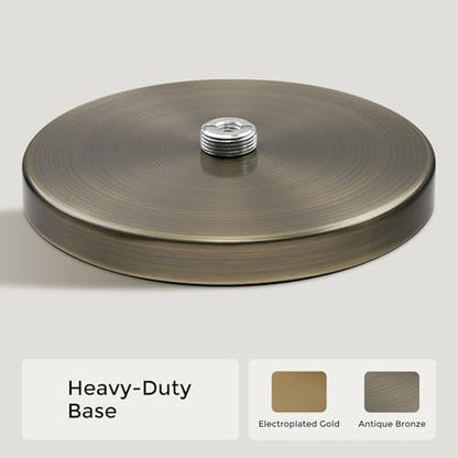 Paper Towel Holder Countertop, Freestanding Paper Towel Stand with Weighted Non-Slip Base, Easy Assembly, Unique Decorative End Cap for Kitchen and Bathroom (Antique Bronze)