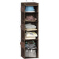 Simple Houseware 6 Shelf Hanging Closet Organizer, Brown - color: Brown, size: 6 Shelf