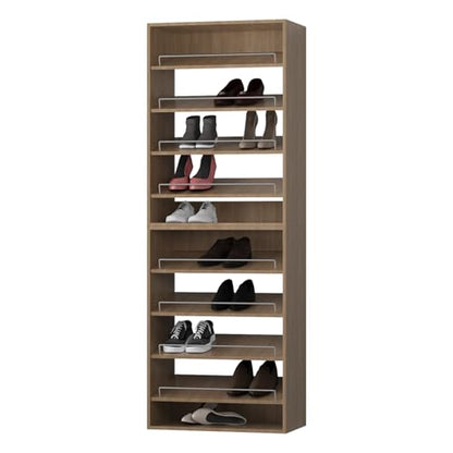 ROOMTEC Modular Closet System, 31.5" Shoe Shelf Closet Tower Wall-Mounted Closet Organizer, Wooden Tower for Walk-In Closets, Wardrobe Storage Kit, Wood - size: 31.5" Wide, style: Model 9