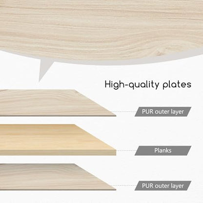 Jerry & Maggie Desktop Organizer Office Storage Rack Adjustable Wood Display Shelf Free Style Double H, Multi-Functional Mini Bookshelf for Desk Natural Stand (White Wood Tone) - color: White Wood Tone