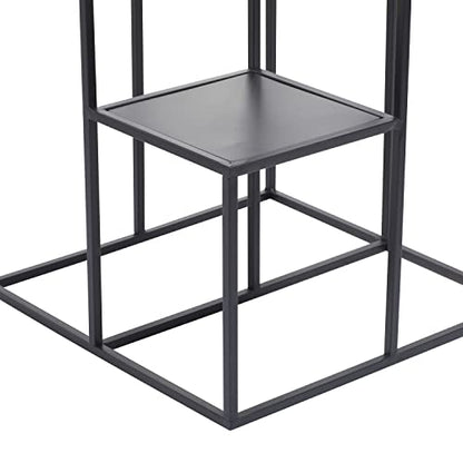 Deco 79 Metal 4 Tier Plantstand, 16" x 16" x 40", Black - color: Black, size: 16" x 16" x 40"