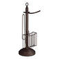 nu Steel TGORB15H Free Standing Toilet Paper Holder Stand Bathroom & Newspaper and Magazine Rack for Bathroom, Toilet Tissue Paper Roll Storage, Oil Rubbed Bronze Finish