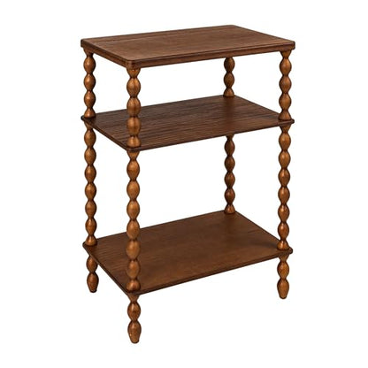 Creative Co-Op Bobbin Leg Rectangle Wood Accent Table, Walnut - color: Walnut Color, size: 20.5"L x 13.38"W x 29.5"H