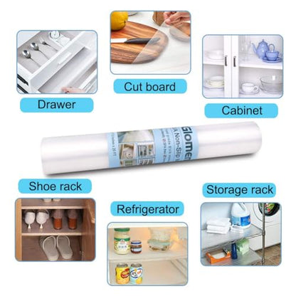 Drawer Liners for Kitchen, Shelf Liners, Washable Oil-Proof Cabinet Liner for Refrigerator, Cabinet, Drawer, Storage, Shelves, Non-Slip Shelf Liner (17.5 Inches x 20 FT x 2 Rolls)… - size: 17.5 Inches x 20 FT x 2 Rolls