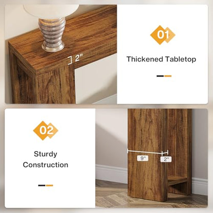 Tribesigns 70.9-Inch Extra Long Console Table, Farmhouse Wood Sofa Table Behind Couch, Narrow Entryway Accent Table for Living Room, Hallway, Entrance, Foyer, Dark Brown - color: Dark Brown