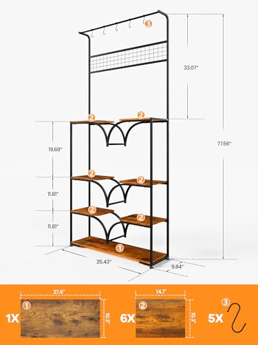 Plant Stand Indoor with Grow Lights - 78" Tall Metal Plant Rack with Adjustable Shelf, Large Flower Shelf for Living Room, Corner Display - size: 78 inch, 7 tier