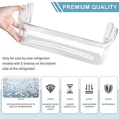 Upgraded 242126602 Refrigerator Door Bin Shelf Replacement Part Compatible with Frigi.daire Refrigerator Door Shelf 2421266 PS12364199 FFSS2625TS0 LFSS2612TF0 Door Shelf Shelves by AMI PARTS (2 Pack)