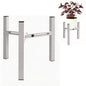 Small Metal Desktop Plant Stand Indoor, Adjustable Plant Holder Fits 5.1-7.5" Pots for Succulents, Bonsai & Office (Without Pots) - color: White