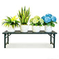 Foldable Plant Stand, No Assembly Heavy Duty Iron Plant Shelf, Rustproof Single Tier Plant Rack for Indoor Outdoor, Long Narrow Flower Stand for Patio Balcony Garden Living Room, 33" L x 9.7" W x 11.7" H - size: L33”xH11.7"xW9.7"