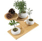Window Sill Plant Shelf，Desk Desktop Bamboo Plant Stand， Table Succulent Plant Stand for Home, Office, Living Room, Bedroom Decoration