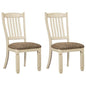 Signature Design by Ashley Bolanburg 20" Upholstered Dining Room Chair, Set of 2, Antique White - color: White