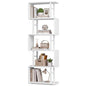 VASAGLE 6-Tier Book Shelf, S-Shaped Tall Book Shelf, Metal and Wood Display Shelf for Living Room and Office, Shelving Unit, 15 x 9.4 x 61.9 in, White, Barnet Collection ULLS172WB01 - color: White, style: 6-Tier (15"W)