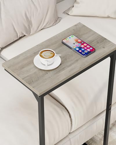 TUTOTAK C Shaped End Table, Small Side Table, Set of 2, 28.7 inch Tall Couch Table, Sofa Table, Living Room, Bed Room, Greige TB01BG0712 - color: Greige