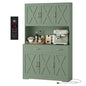 HOSTACK 71" Pantry Cabinet with Charging Station, Tall Kitchen Pantry Storage Cabinet with Microwave Stand, Farmhouse Kitchen Hutch with Storage Drawers for Living Room, Dining Room, Green - color: Green