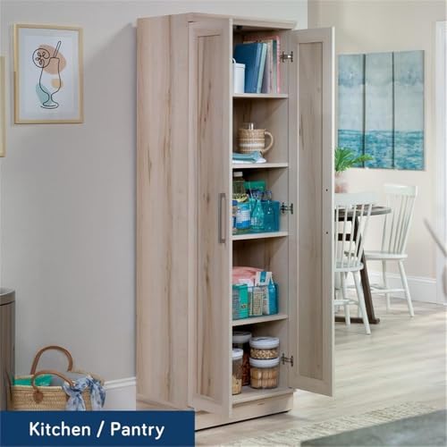 Sauder HomePlus Two Door Storage Cabinet/Pantry Cabinet, Pacific Maple Finish | Two Door - color: Pacific Maple