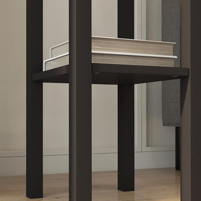 HOMCOM Narrow End Table with Drawer Slim Side Table for Small Spaces Coffee | Tall Telephone Table, Skinny Modern Design, for Small Spaces, Living Room - color: Coffee