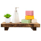 2pcs Wood Pedestal Stand, Wooden Riser Soap Tray for Kitchen Counter Sink Stand Decorative Rustic Bathroom Dishes Table Decor (9 * 6inch)