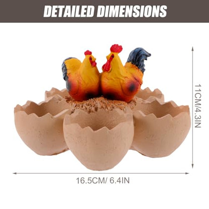 ibasenice Resin Flower Pot Eggshell Design Succulent Planter for Miniature Decorations Mini Potted Plants Home Office Table Decor Micro Landscape Bonsai Display 6.49 X 6.49 X 4.33 in