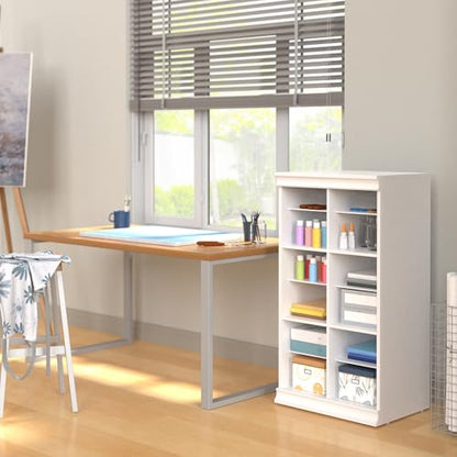 ClosetMaid Modular Storage Shelf Unit with 12 Adjustable Shelves & Dividers, White - color: White