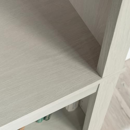 Sauder 5 Tier Book Shelf Wooden Bookcase Multipurpose Bookshelf for Home Office, Living Room, in Glacier Oak - color: Glacier Oak