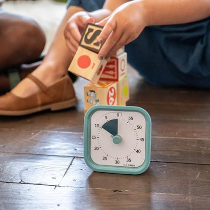 Time Timer MOD 60-Minute Visual Timer, Home Edition, Silent Operation, Study Tool for Homeschool and Office Use (Lake Day Blue) - color: Lake Day Blue, size: 3.47 Inch, style: Timer