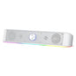 Redragon GS560 RGB Desktop Soundbar, 2.0 Channel Computer Speaker with Dynamic Lighting Bar Audio-Light Sync/Display, Touch-Control Backlit with Volume Knob, USB Powered w/ 3.5mm Cable, White - color: White