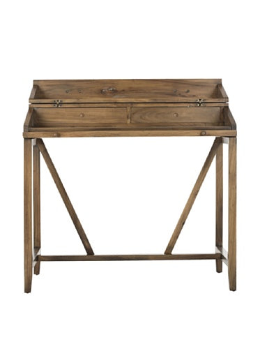 Safavieh American Homes Collection Wyatt Dark Teak Writing Desk - color: Oak